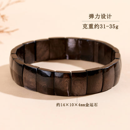 Natural Crystal Gold Fortune Stone Bracelet - Women's Wealth & Luck Charm