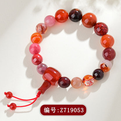 Eighteen Seeds Crystal Five Elements Bracelet - Fire Energy Balance for Couples