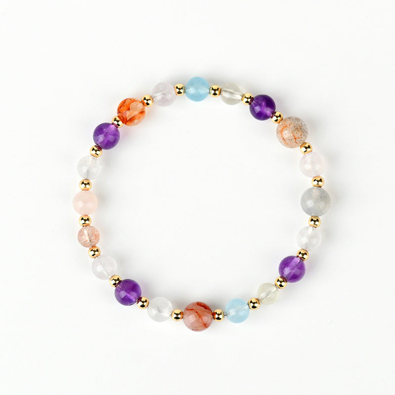 Natural Crystal Multi-Gem Bracelet | Spiritual Harmony & Wealth Attraction Charm