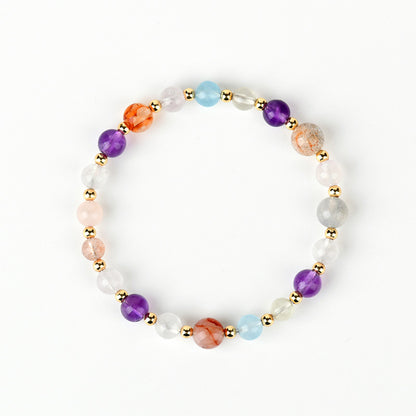 Natural Crystal Multi-Gem Bracelet | Spiritual Harmony & Wealth Attraction Charm
