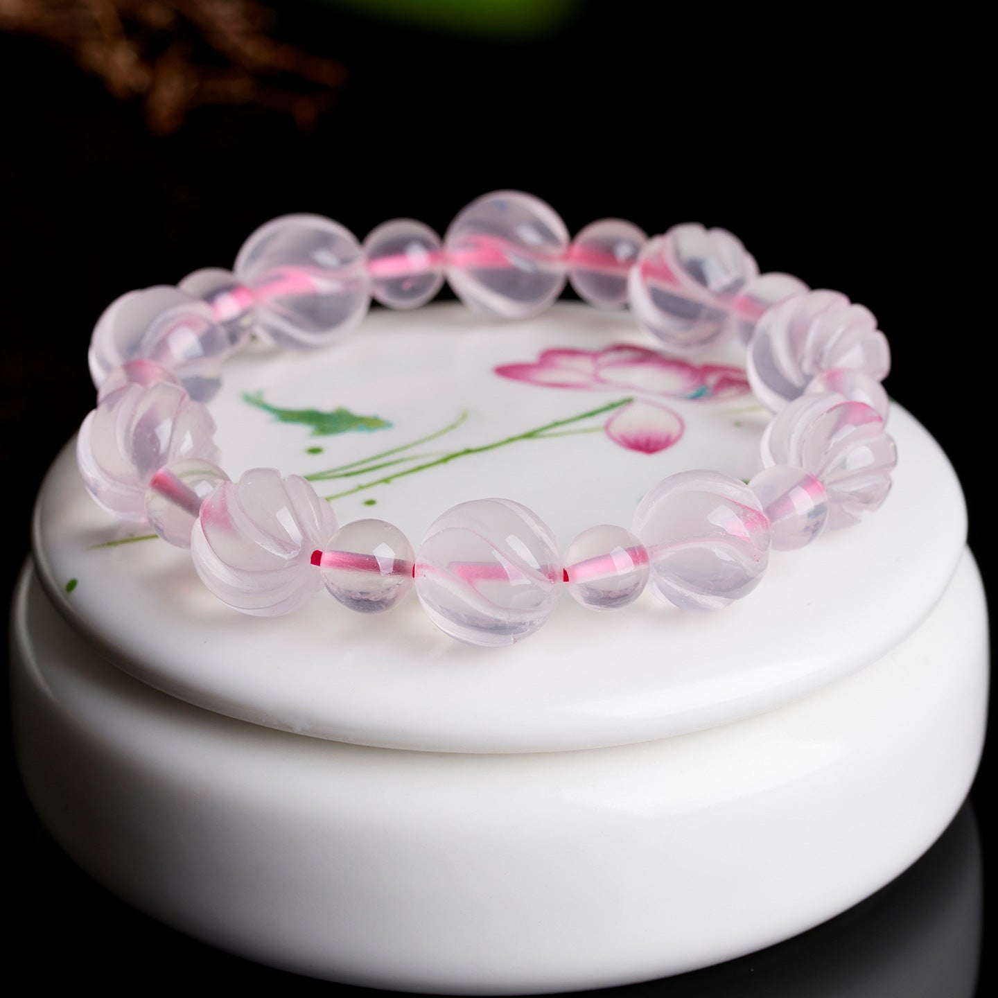 Natural Pink Crystal Bead Bracelet | Rose Quartz Love & Harmony Energy Jewelry