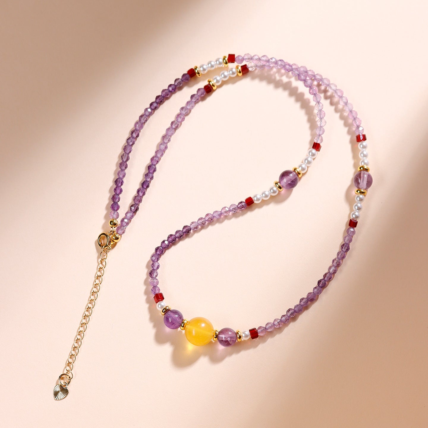 Natural Amethyst Collarbone Necklace | Spiritual Elegance & Positive Energy Charm