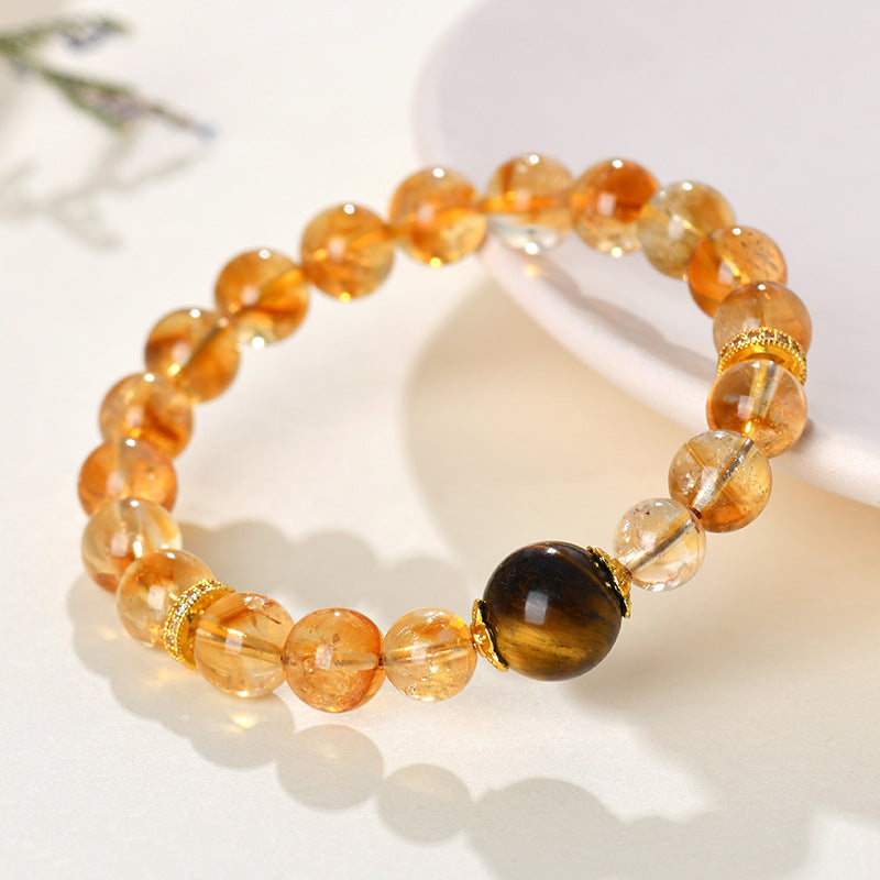 Natural Yellow Tiger Eye Crystal Bracelet | Courage Protection & Wealth Energy Stone