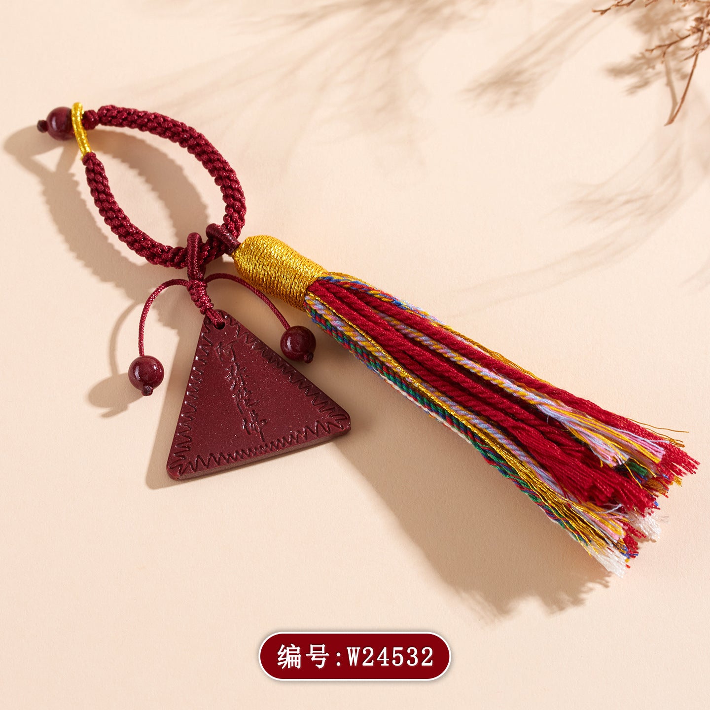 Natural Purple Gold Cinnabar Amitabha Buddha Keychain - Tibetan Style Spiritual Protection Pendant