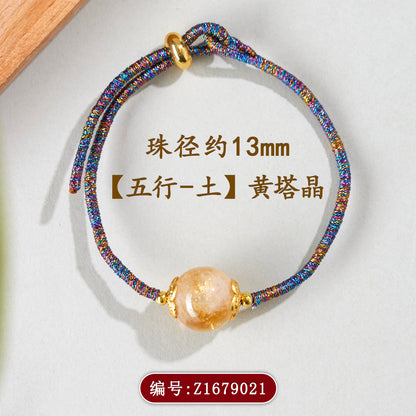 Natural Crystal Five Elements Balance Bracelet for Harmony and Luck