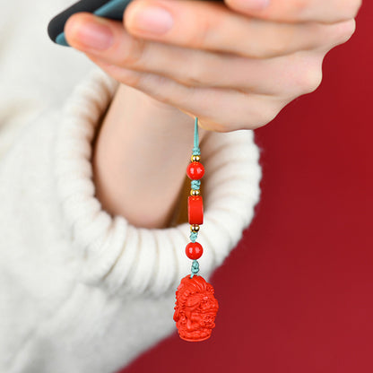 Imperial Red Cinnabar Protection Charm for Phone and Bag