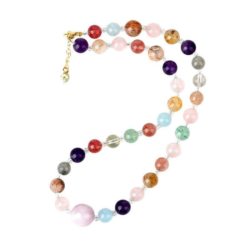Natural Crystal Multi-Treasure Dual-Use Necklace & Bracelet | Spiritual Energy Jewelry for Women