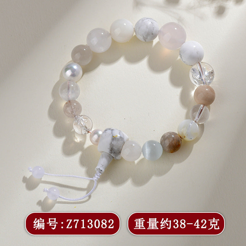 Eighteen Seeds Crystal Five Elements Balancing Bracelet for Unisex Couple Energy Harmony