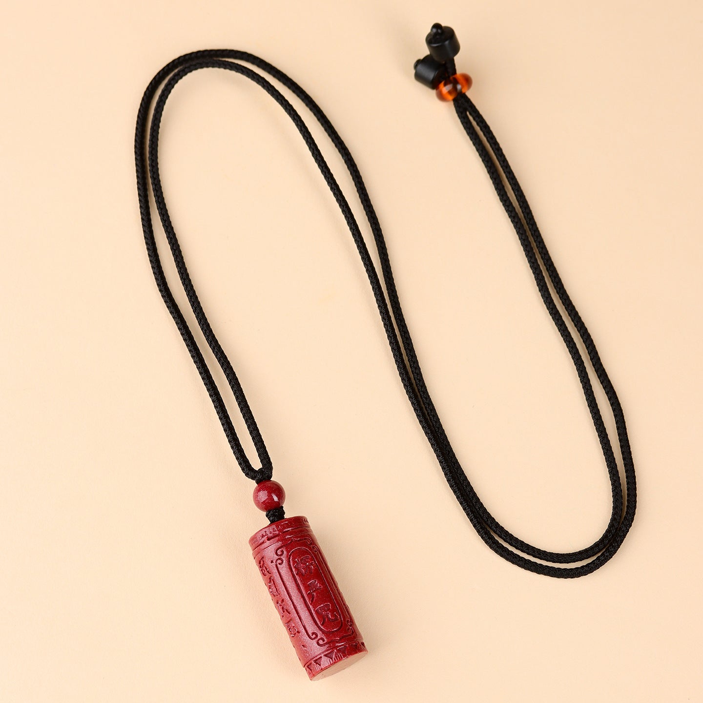 Natural Purple Gold Cinnabar Shurangama Mantra Pendant Necklace - Spiritual Protection & Fortune Charm