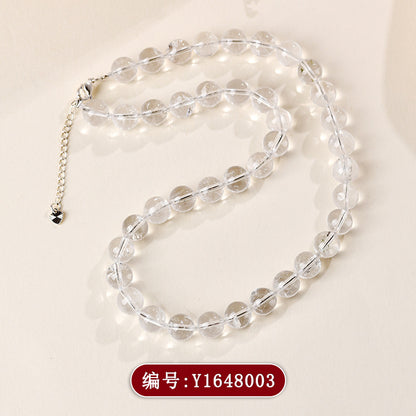 Natural White Crystal Collarbone Necklace｜Spiritual Purification & Elegance Energy Jewelry