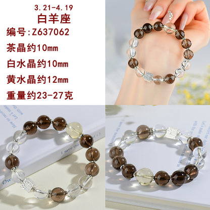 Natural Multi-Gemstone Zodiac Bracelet | Cosmic Energy & Luck Talisman for Women