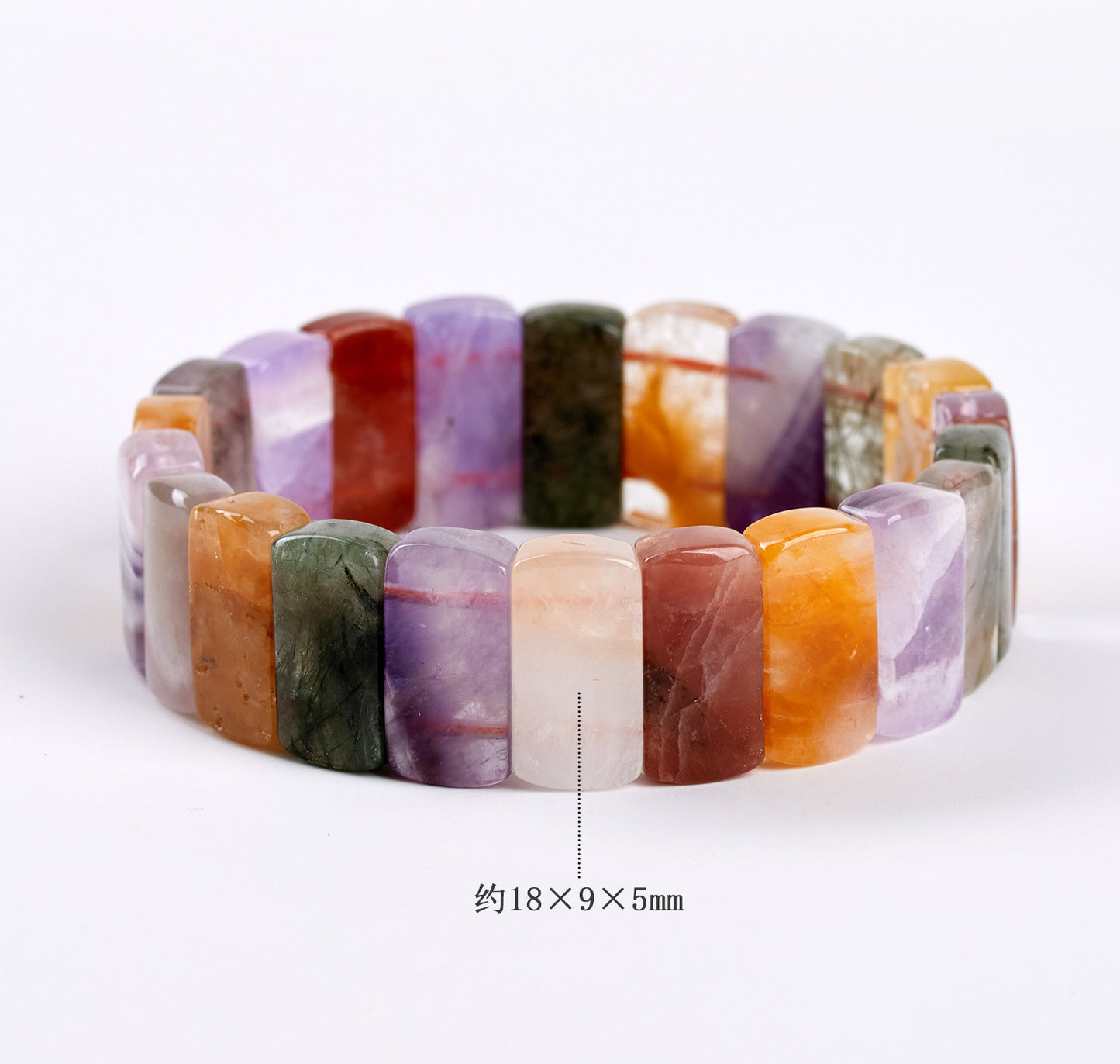 Natural Crystal Colorful Handmade Bracelet - Elegant Women's Feng Shui Energy Jewelry