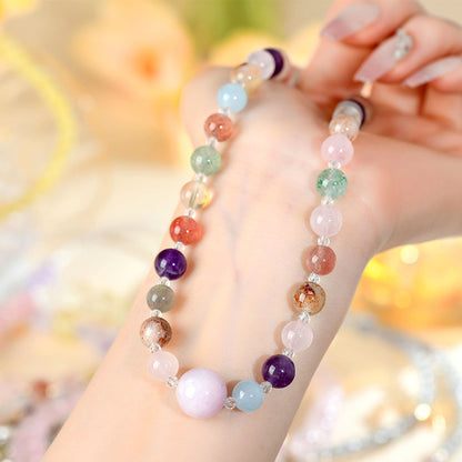Natural Crystal Multi-Treasure Dual-Use Necklace & Bracelet | Spiritual Energy Jewelry for Women