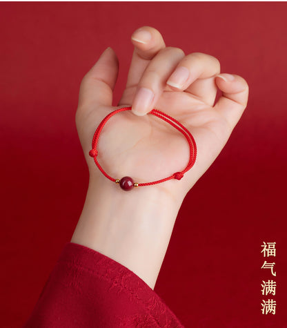 Natural Purple Gold Sand Couple Bracelet | Lucky Charm for Love and Fortune