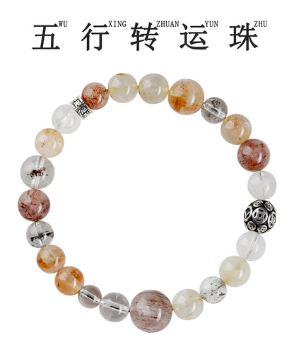 Five Elements Crystal Bracelet - Natural Gemstone Balance for Women