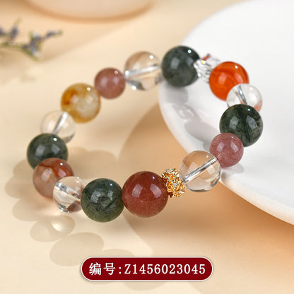 Natural Crystal Multi-Gemstone Couple Bracelet | Harmony & Prosperity Talisman