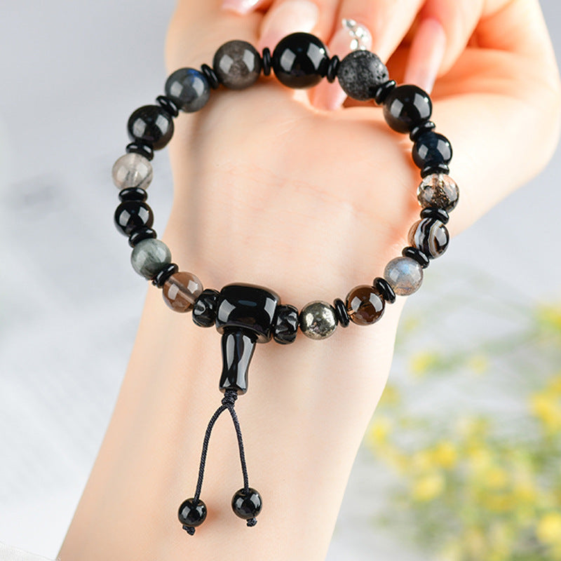 Eighteen Seeds Crystal Five Elements Bracelet - Water Energy Replenishment for Balance