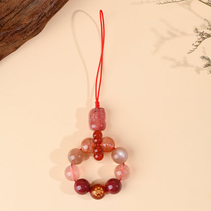 Crystal Five Elements Pixiu Keychain - Fire Energy Boost & Wealth Attraction Chinese Style Pendant