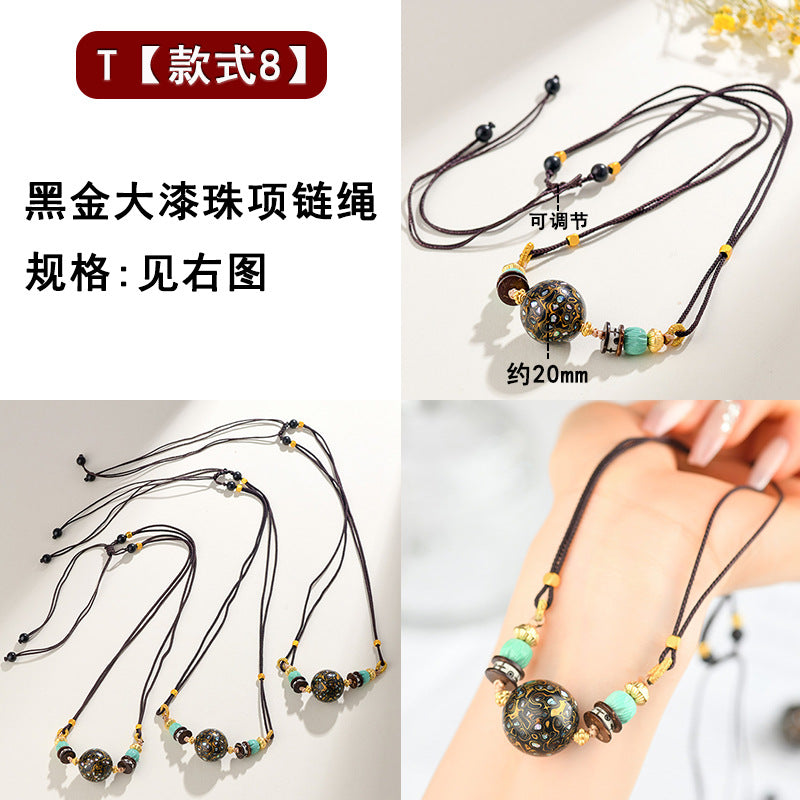 Antique Buddhist Prayer Beads Necklace with Agarwood and Red Sandalwood - Spiritual Meditation Accessory