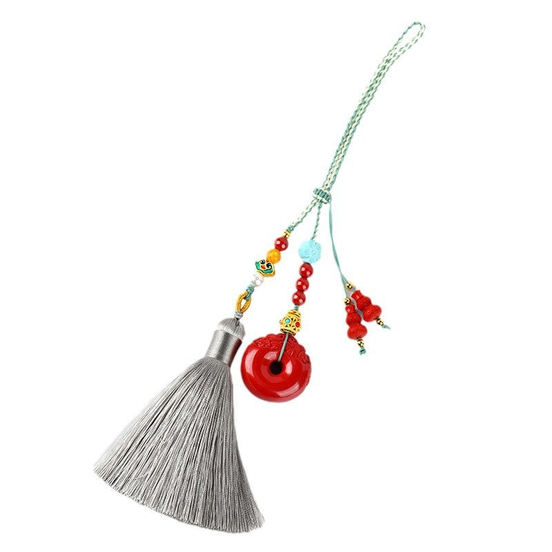 Natural High Content Cinnabar Pixiu Peace Buckle Pendant | Spiritual Protection Wealth Luck Charm