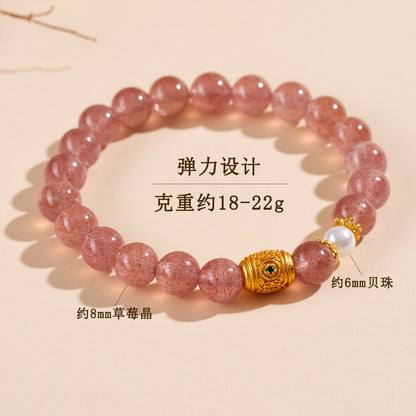 Strawberry Crystal Love Bracelet | Attract Romance & Harmony Energy