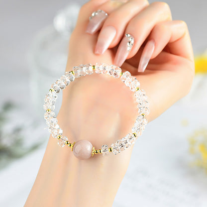 Natural White Crystal Zodiac Guardian Bracelet | Energy Stone for Protection & Harmony
