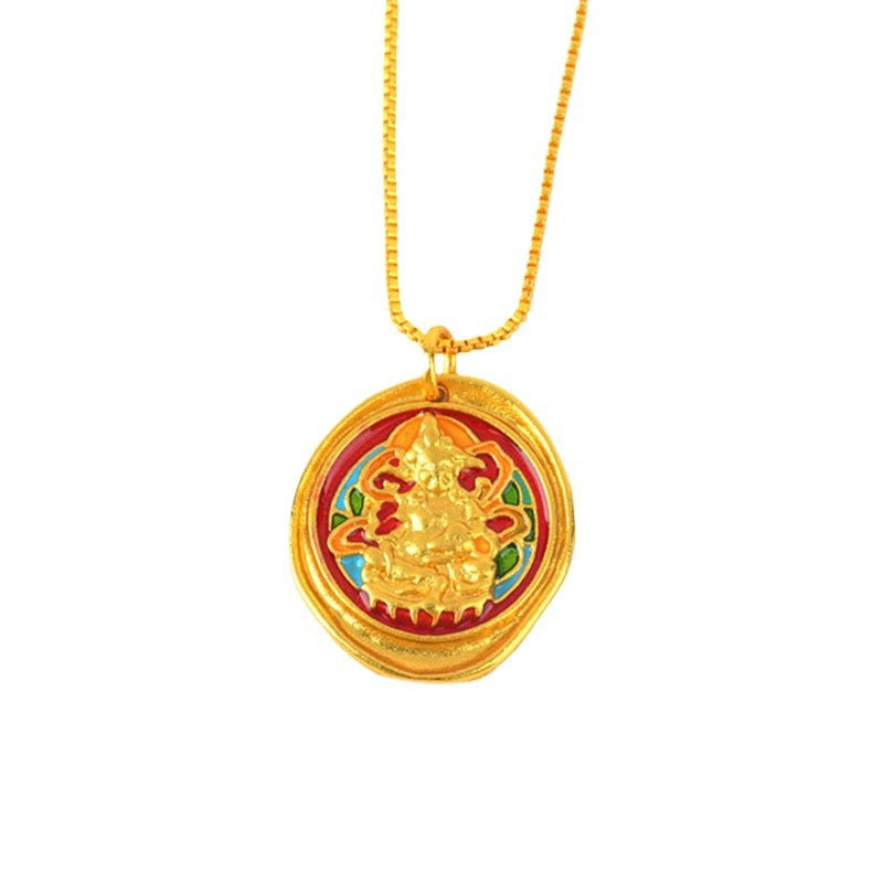 Golden God of Wealth Phoenix Pendant Necklace | Wealth Attraction & Prosperity Amulet