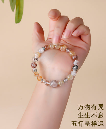 Five Elements Crystal Bracelet - Natural Gemstone Balance for Women