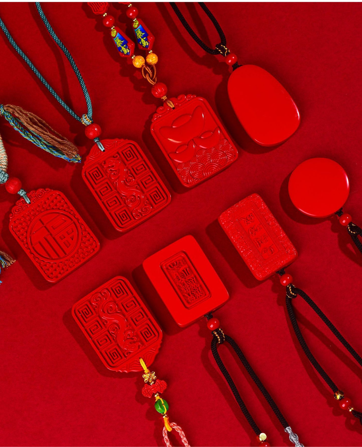 Imperial Red Cinnabar Horse Zodiac Pendant - Success and Fortune Talisman