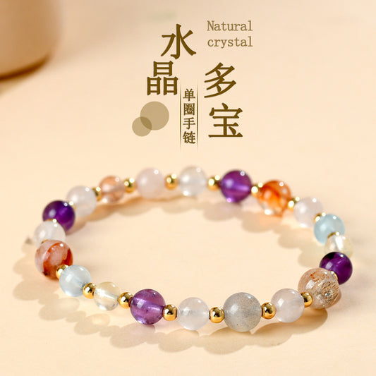 Natural Crystal Multi-Gem Bracelet | Spiritual Harmony & Wealth Attraction Charm