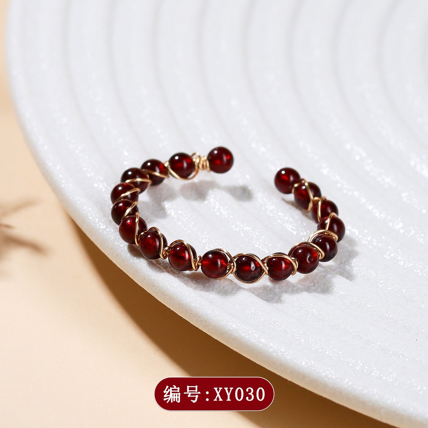 Handmade Crystal Agate Ring with Yellow Rutilated Quartz and Moonstone - Open Wire Wrapped Design for Wealth and Protection