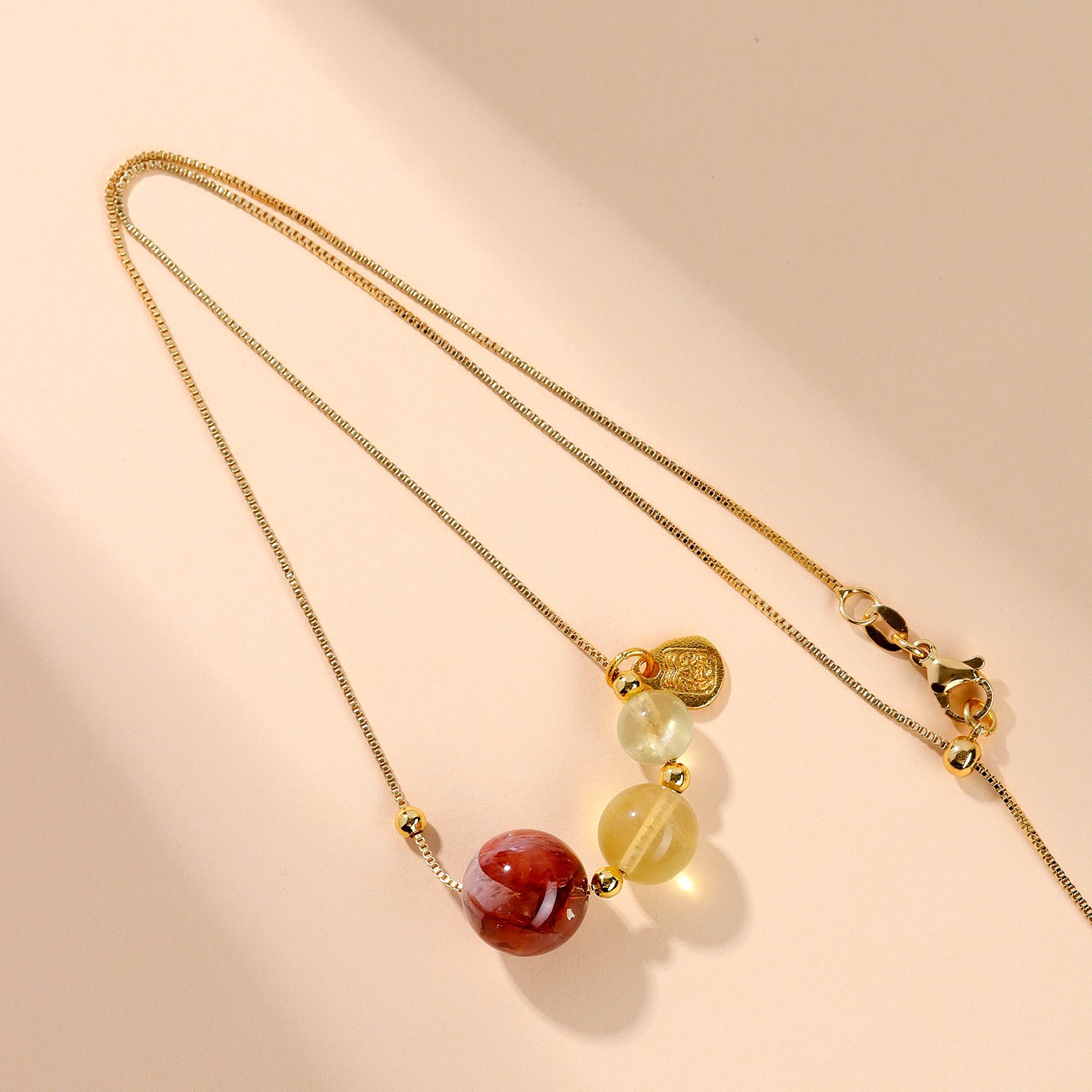 Natural Crystal Five Elements Collarbone Necklace | Balance Harmony & Wealth for Women