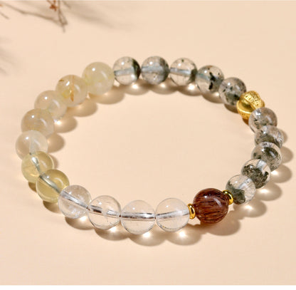 Five Elements Crystal Bracelet - Natural Gemstone Balance for Women