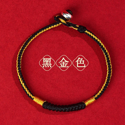 Vajra Knot Tibetan Style Red String Bracelet for Zodiac Year Protection and Couple Blessing