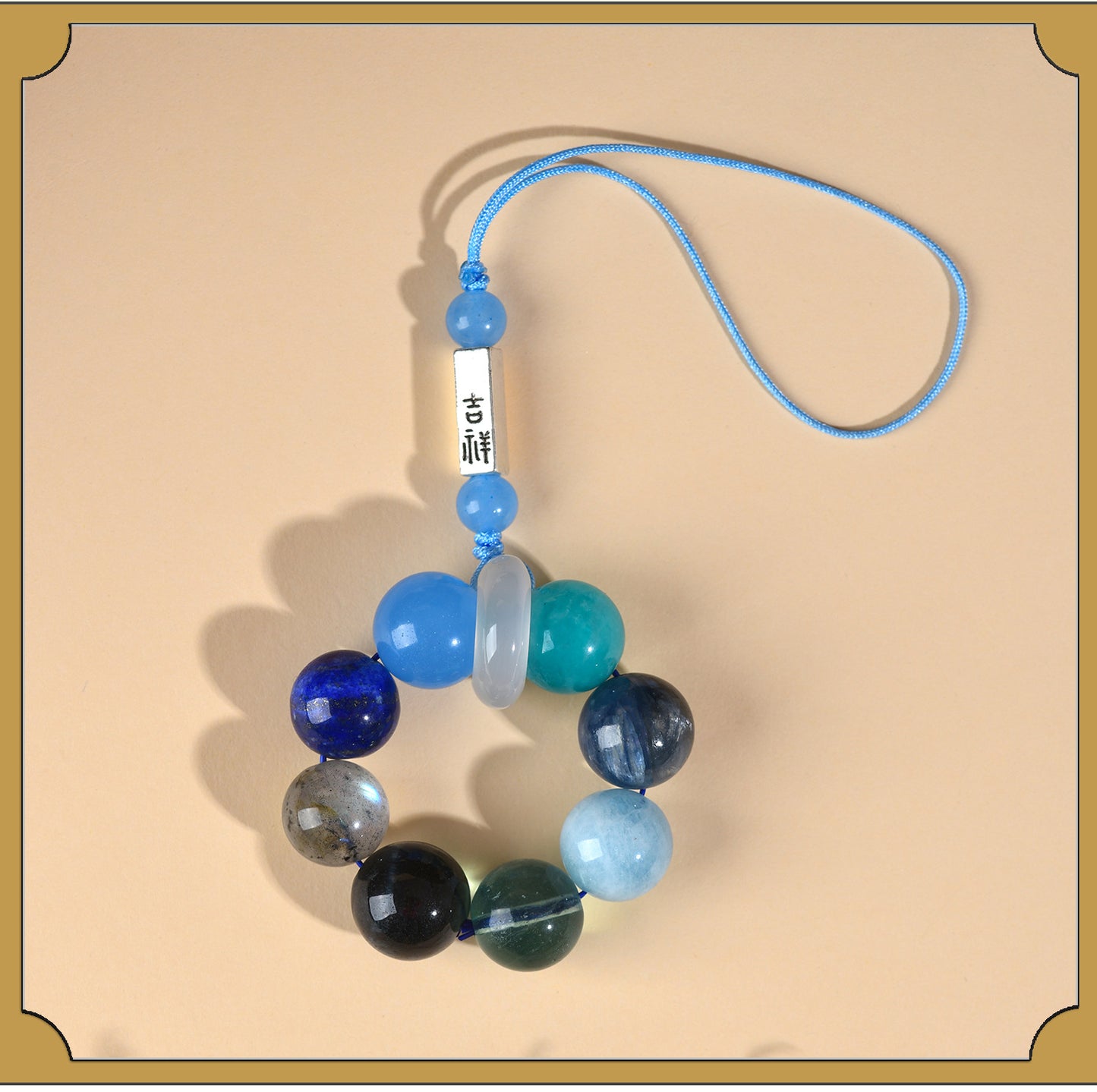 Natural Crystal Five Elements Phone Chain Pendant - Balance Energy & Attract Blessings