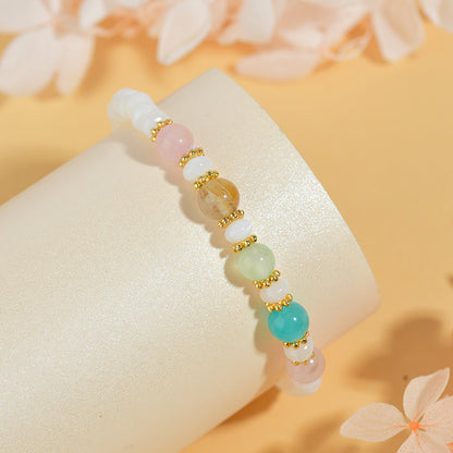 Five Elements Shell Bead Crystal Bracelet | Harmony & Wealth Talisman for Women