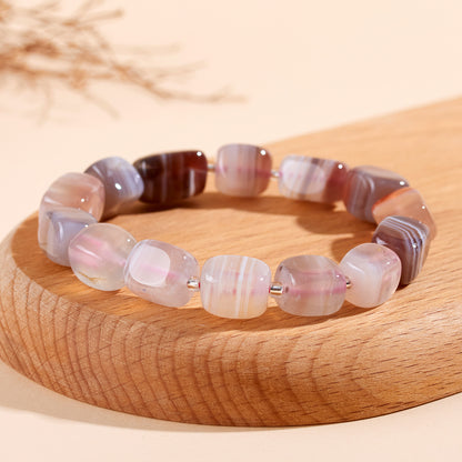 Natural Persian Agate Irregular Single Circle Bracelet - Mystical Women's Fashion Jewelry