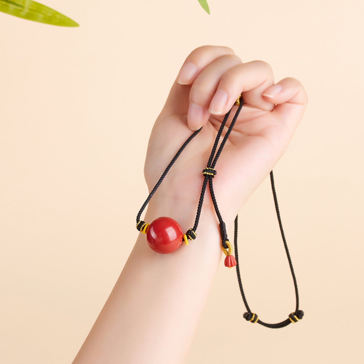 Imperial Red Cinnabar Collarbone Necklace | Natural Protection & Elegance for Women