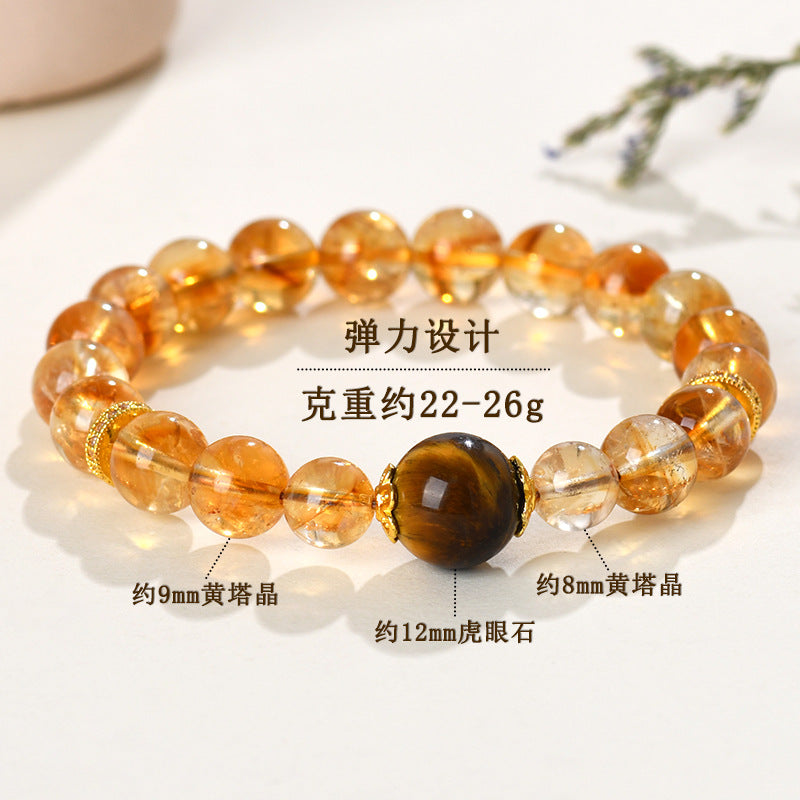 Natural Yellow Tiger Eye Crystal Bracelet | Courage Protection & Wealth Energy Stone