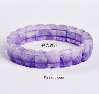 Natural Amethyst Crystal Bracelet | Spiritual Healing & Romantic Purple Energy for Women