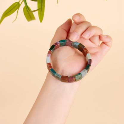 Natural Ocean Chalcedony Bracelet with Wangfu Stone - Wealth and Fortune Women's Spiritual Jewelry