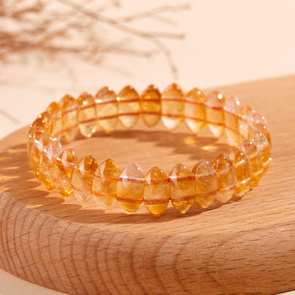 Yellow Pagoda Crystal Bracelet - Natural Crystal Hand String for Women with Fashion Design