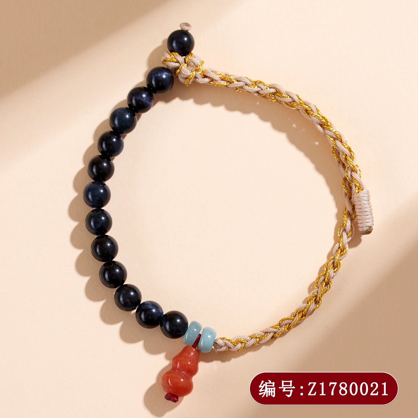 Blue Tiger Eye Half Circle Bracelet | Fate Protection Chinese Style Women's Jewelry