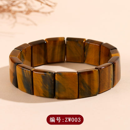 Natural Yellow Tiger Eye Stone Bracelet - Mystical Protection and Wealth Attraction Unisex Jewelry