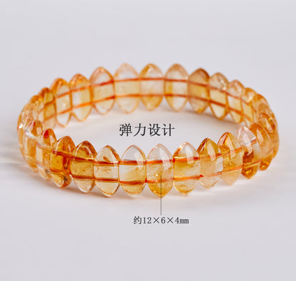 Yellow Pagoda Crystal Bracelet - Natural Crystal Hand String for Women with Fashion Design