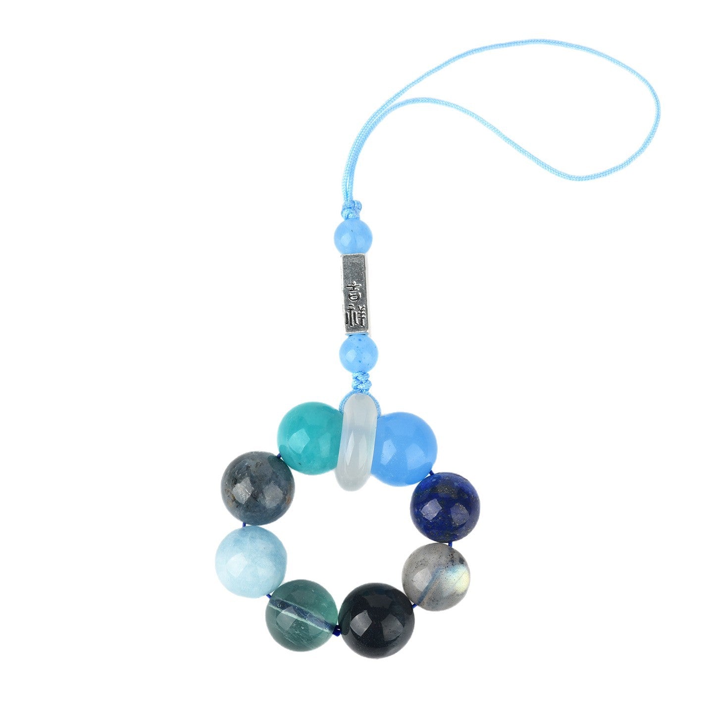 Natural Crystal Five Elements Phone Chain Pendant - Balance Energy & Attract Blessings