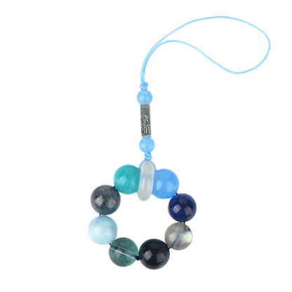 Natural Crystal Five Elements Phone Chain Pendant - Balance Energy & Attract Blessings