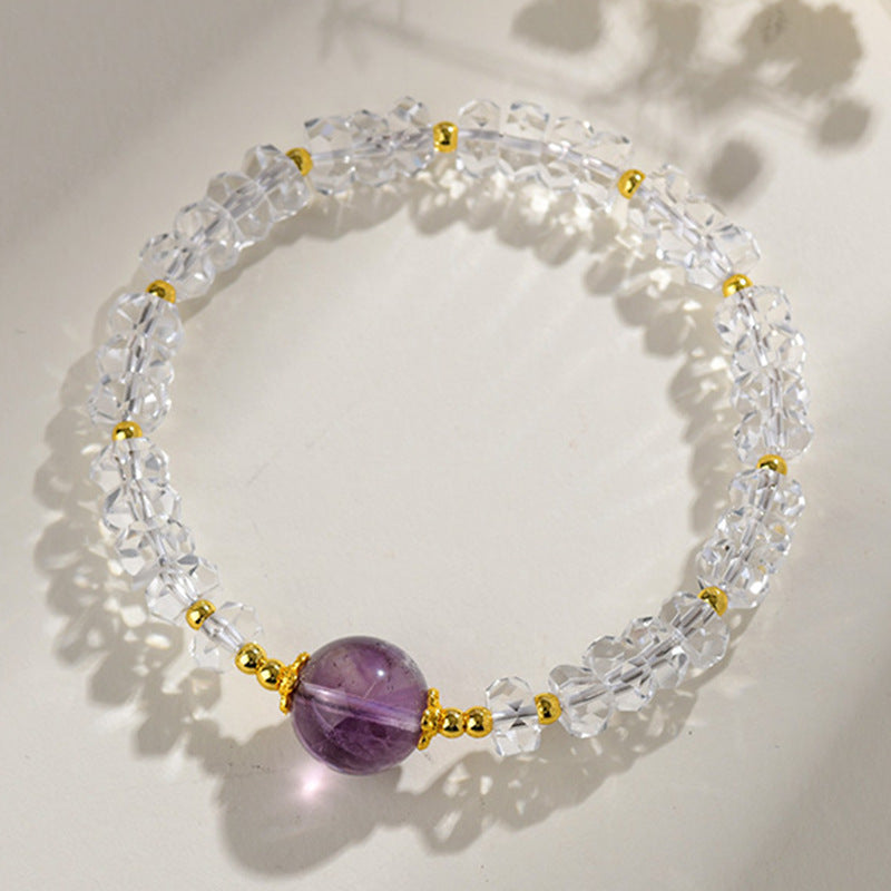 Natural White Crystal Zodiac Guardian Bracelet | Energy Stone for Protection & Harmony