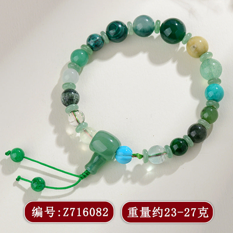 Eighteen Seeds Crystal Five Elements Balancing Bracelet for Unisex Couple Energy Harmony