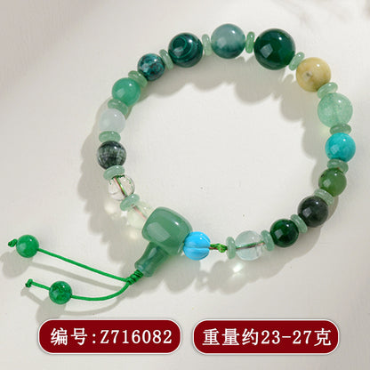 Eighteen Seeds Crystal Five Elements Balancing Bracelet for Unisex Couple Energy Harmony